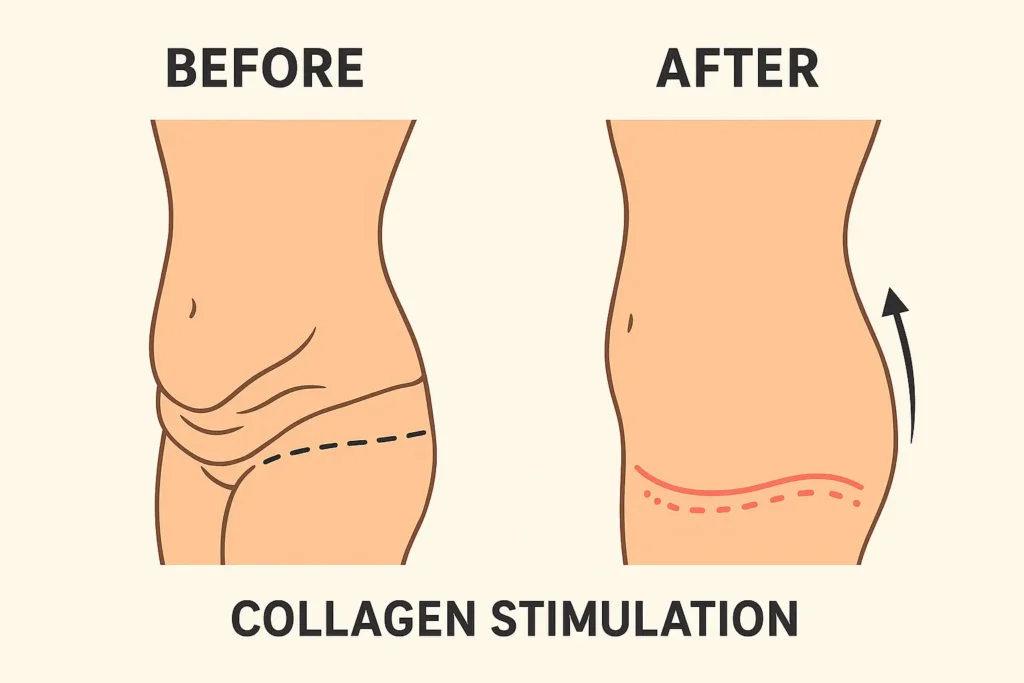 Before and after results for sagging skin after weight loss injections Bedford