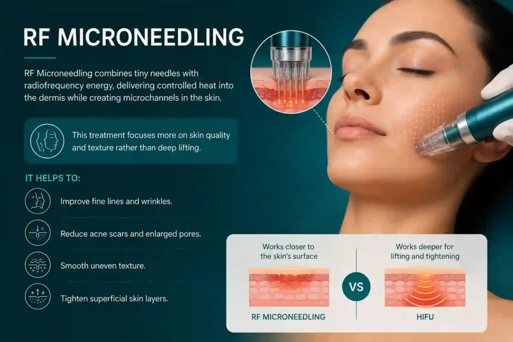 What Does RF Microneedling Do That HIFU Alone Cannot Bedford