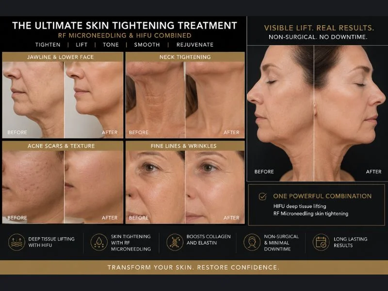 Results of combined treatment for the ultimate skin tightening treatment Bedford
