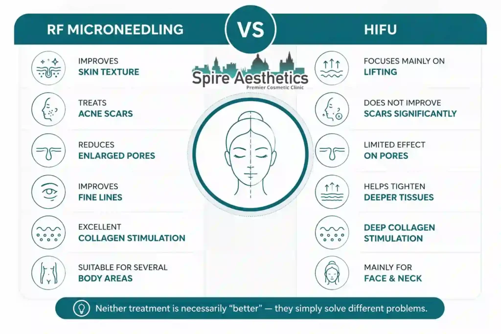 RF Microneedling vs HIFU: Which Treatment Gives Better Results Bedford?
